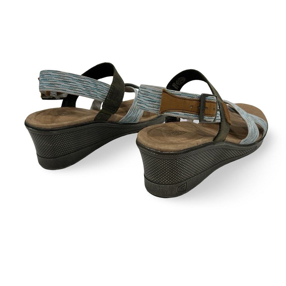 Keen Skyline Slingback Wedge Sandals Womens Size 8.5 Aqua Green Comfort Shoe - Picture 6 of 8